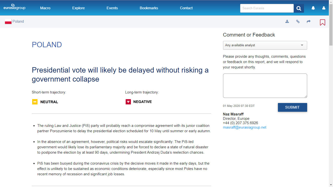 Eurasia Group Report